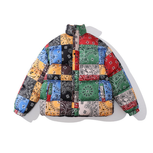 Chaqueta Acolchada Oversize con Bloques de Color - Algodón para Hombre y Mujer - Image 5