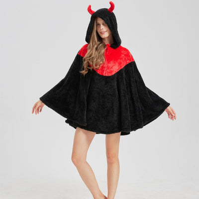 Capa Flanela Diablillo Halloween - Disfraz Infantil Cartoon