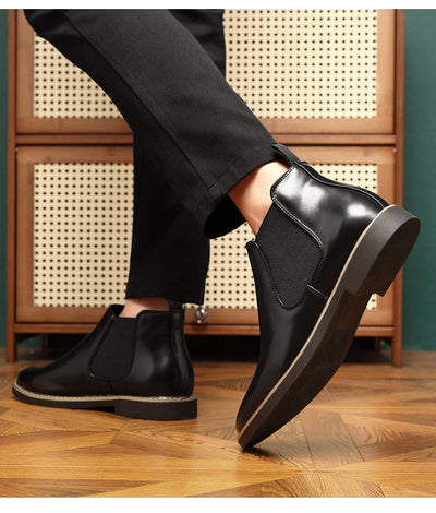 Botas de Cuero Estilo Británico Talla Grande para Hombre - Image 19