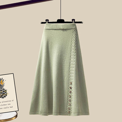 Conjunto de Falda y Suéter Elegante para Mujer Madura - Image 15