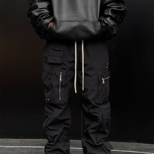 Pantalones Rectos Holgados Negros para Hombre - Image 6