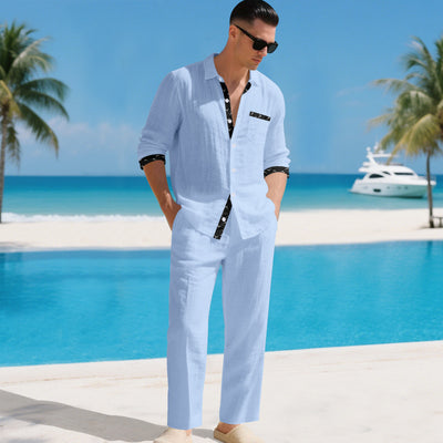 Conjunto de Lino para Hombre: Camisa y Pantalón - Image 11