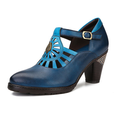 Zapatos de Tacón Alto Puntiagudo con Detalles Calados para Mujer - Image 14