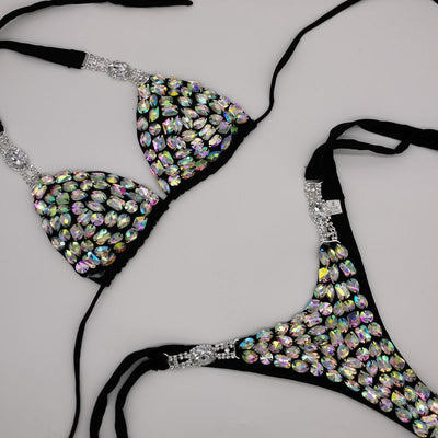 Bikini Deportivo con Detalles de Aleación Diamantada para Mujer - Image 10