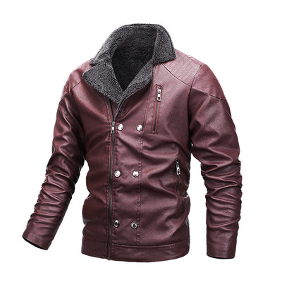 Chaqueta de Cuero y Gamuza para Motociclista con Cierre - Image 10