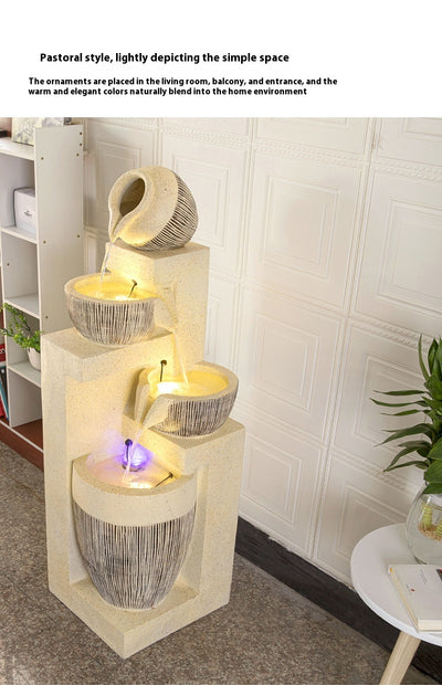 Fuente de Agua Decorativa con Humidificador para Sala de Estar - Image 42