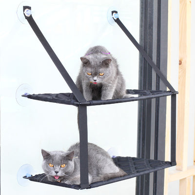 Hamaca de Ventana para Gatos Asiento de Descanso y Cama para Gatos de Interior - Image 7