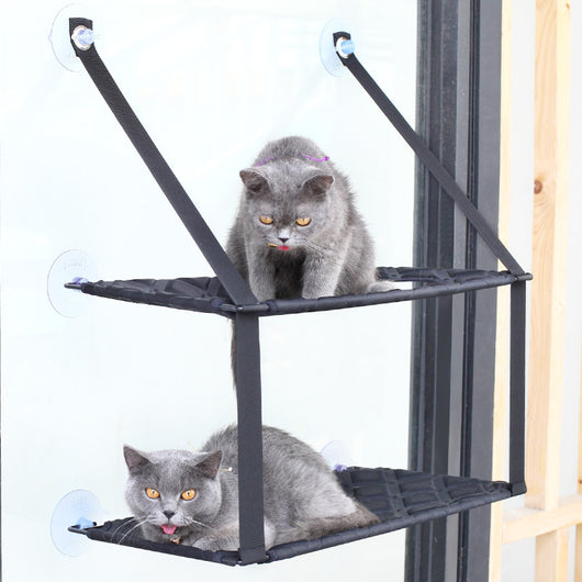 Hamaca de Ventana para Gatos Asiento de Descanso y Cama para Gatos de Interior - Image 7