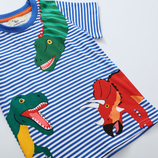 Camiseta Dinosaurio para Niños - Manga Corta Estampado Cartoon - Image 2