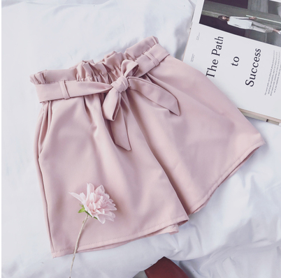 Shorts Coreanos de Cintura Alta con Moño - Pantalones Anchos Efecto Reductor - Image 6