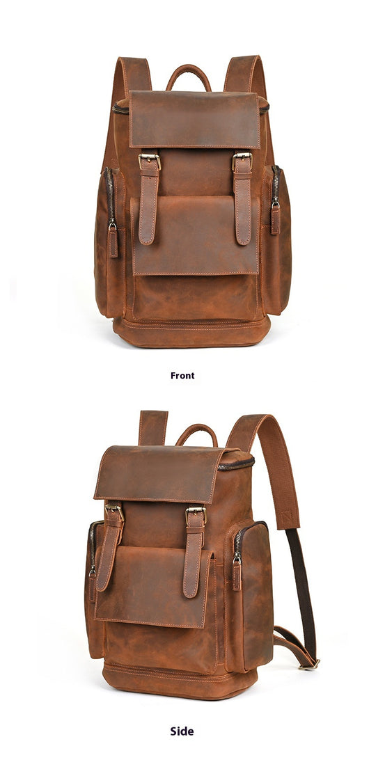 Mochila de Cuero Crazy Horse para Hombre - Piel de Res Premium - Image 11