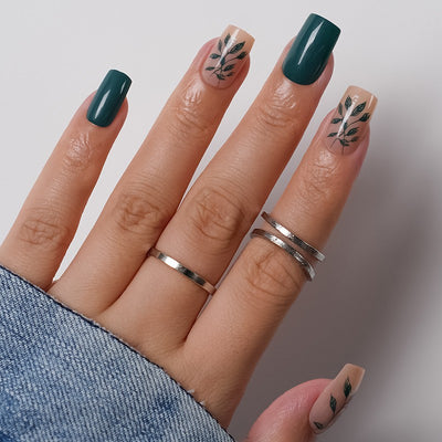 Uñas Postizas Francesas Mariposa Púrpura con Borde Negro - Stickers de Uñas Premium - Image 38