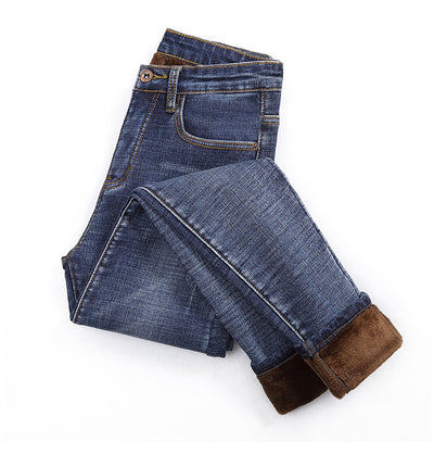 Jeans Térmicos Ajustados de Cintura Alta para Otoño e Invierno - Image 12