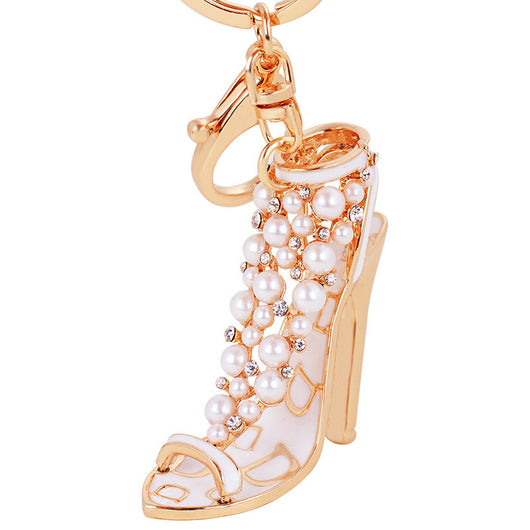 Llavero de Tacón Alto con Perla - Accesorio Elegante para Auto - Image 8