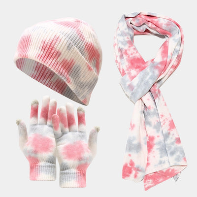 Conjunto Tie-Dye: Gorro, Guantes y Bufanda Tejidos - Image 7