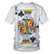 Camiseta Póker Hombre Impresión Digital 3D Manga Corta