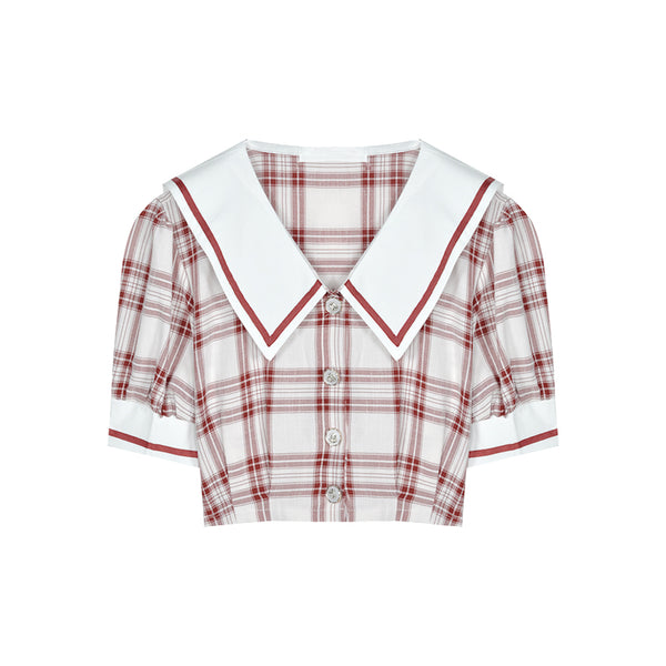 Conjunto Falda Plisada y Blusa a Cuadros - Image 11