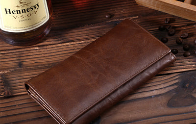 Billetera Larga de Cuero Genuino con Acabado Vintage Oil Wax - Image 5