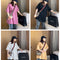 Blusa Escote V Manga Corta Largo Medio