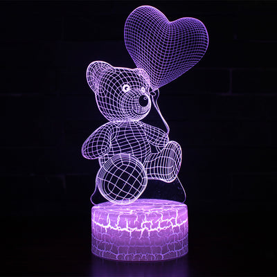 Lámpara Nocturna 3D Oso Adorable - Luz LED Creativa - Image 4