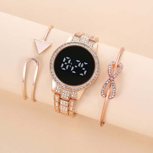 Reloj Inteligente LED con Pantalla Táctil, Diamantes y Estrellas - Image 3