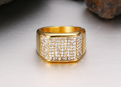 Anillo para Hombre de Acero de Titanio con Diamante - Image 7