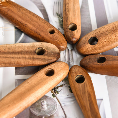 Set de Utensilios de Cocina en Madera de Teca Natural - 7 Piezas - Image 6