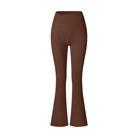 Pantalones Yoga Cintura Alta con Textura Satinada y Control Abdominal