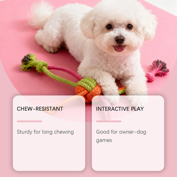 Juguete Interactivo de Cuerda Nudada Resistente para Perros