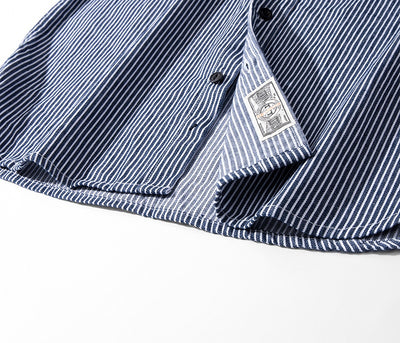 Camisa Retro de Rayas Verticales Manga Larga para Hombre - Image 21
