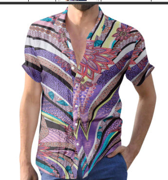 Camisa Estampada Hawaii Estilo Vacaciones con Impresión 3D - Image 7
