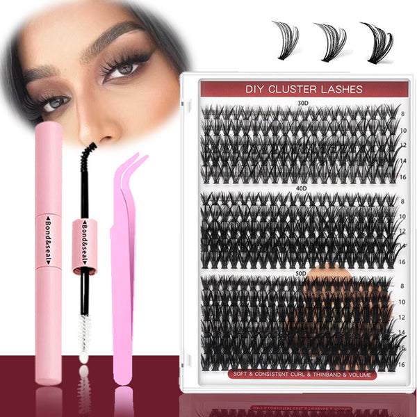 Kit Completo de Pestañas Postizas DIY - Extensiones Profesionales Transfronterizas