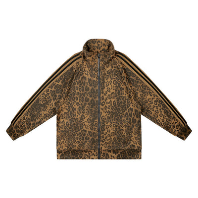 Chaqueta Retro Leopardo con Cuello Alzado y Cierre - Image 18