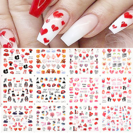 Calcomanías de Uñas con Diseño de Labios y Letras - Colección Love - Image 22