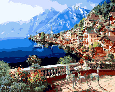 Kit de Pintura al Óleo Digital - Paisaje con Flores - Image 31