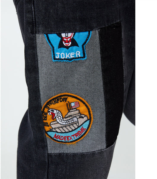 Jeans Guochao con Bordado de Patrón Callejero para Hombre - Image 12