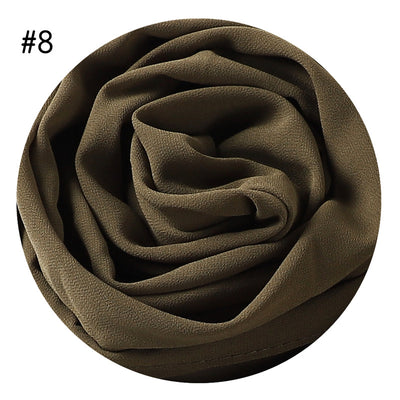 Pañuelo de Gasa Perlada en Colores Sólidos - Cobertura Elegante Monocromática - Image 12