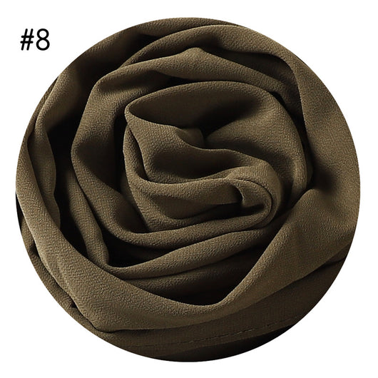 Pañuelo de Gasa Perlada en Colores Sólidos - Cobertura Elegante Monocromática - Image 12