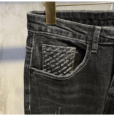 Pantalones Lápiz Estilo Coreano con Estampado de Bolsillo para Hombre - Image 19