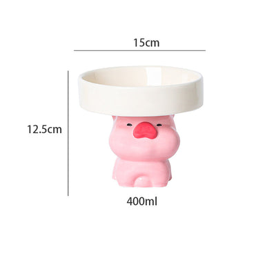 Comedero Elevado para Gatos de Cerámica - Bebedero Antioxidante con Diseño Felino - Image 3