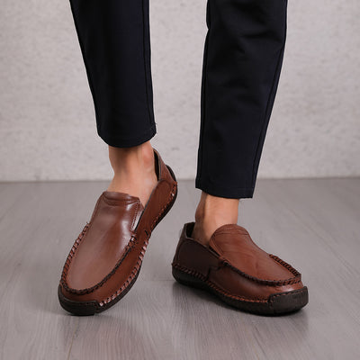 Mocasines Hombre Cuero Ligeros Antideslizantes Sin Cordones - Image 6