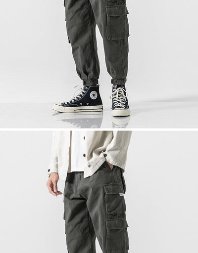 Pantalones Militares Tapered de Algodón Japonés para Hombre - Image 13