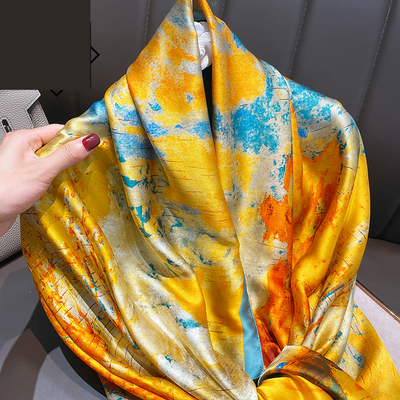 Foulard Ligero de Seda para Mujer - Bufanda Larga Elegante de Verano - Image 2