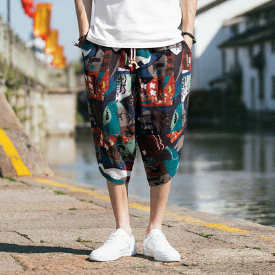Pantalones Cropped Retro Holgados Talla Grande - Image 17