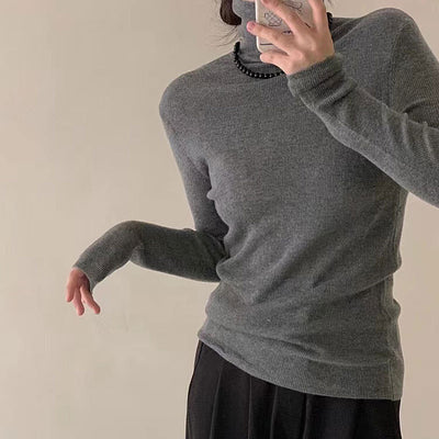 Camisa de Lana para Mujer de Manga Larga