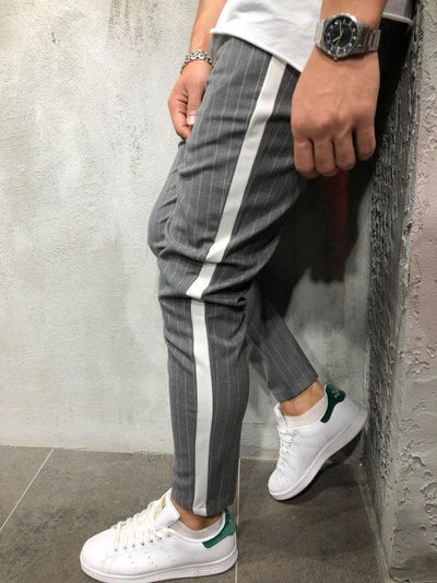 Pantalones Casuales para Hombre con Diseño de Rayas y Combinación de Colores - Image 2