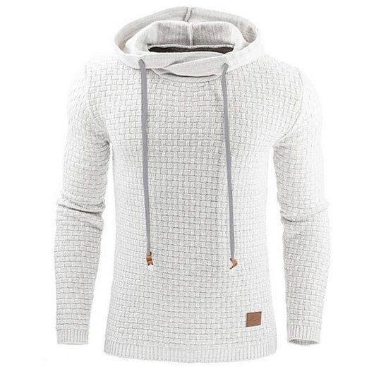 Sudadera con Capucha Jacquard para Hombre - Abrigo Cálido de Manga Larga - Image 3