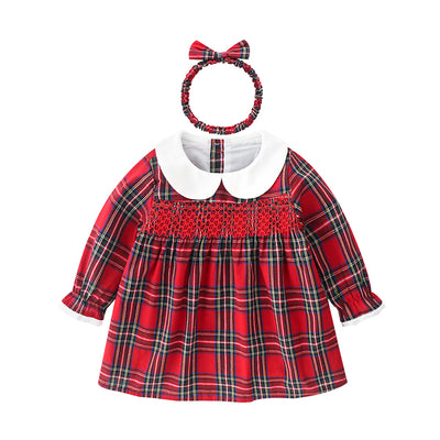 Vestido a Cuadros Rojo para Niña - Colección Otoño - Image 5