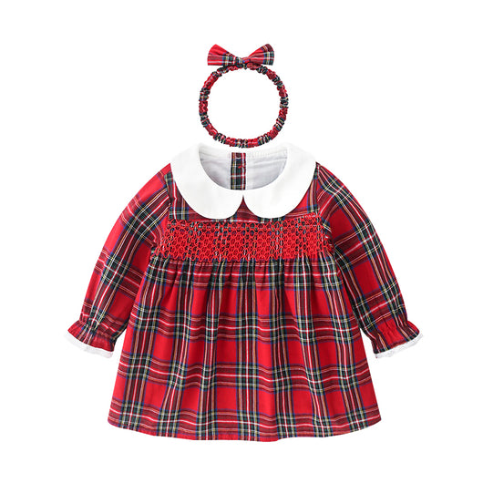 Vestido a Cuadros Rojo para Niña - Colección Otoño - Image 5