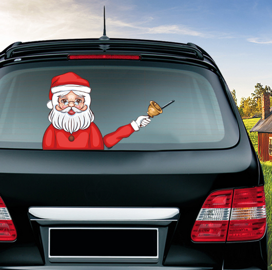Pegatinas Navideñas Santa Claus para Parabrisas y Limpiaparabrisas - Image 4